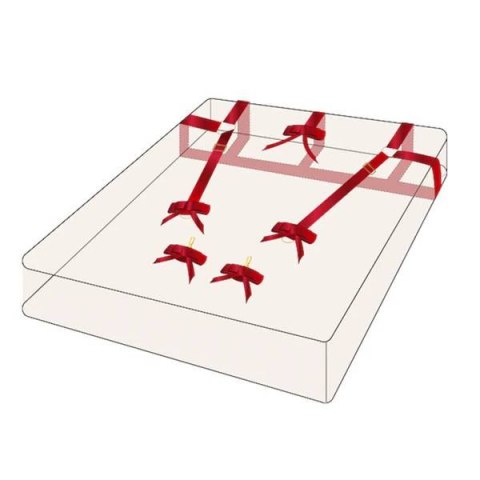 Pasy do Łóżka Upko BDSM Bowknot Bed Restraint Straps Pasy do Łóżka Upko BDSM Bowknot Bed Restraint Straps