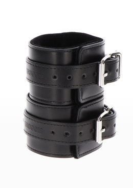 Czarne kajdanki na ręce z ekoskóry – Taboom Wrist Cuffs Black