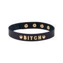 Obroża z napisem BITCH – Liebe Seele Gold Word Choker