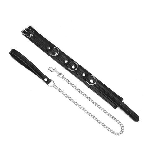 Obroża ze smyczą – Liebe Seele Black Bond Collar Obroża ze smyczą – Liebe Seele Black Bond Collar