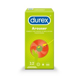 Prezerwatywy z żebrowaniem i wypustkami – Durex Arouser A12 (12 szt.)