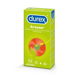Prezerwatywy z żebrowaniem i wypustkami – Durex Arouser A12 (12 szt.)