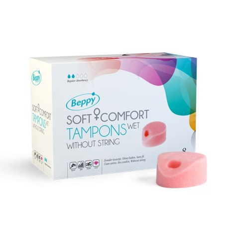 Tampony Beppy bez sznurka – Soft Comfort Wet (8 szt.)
