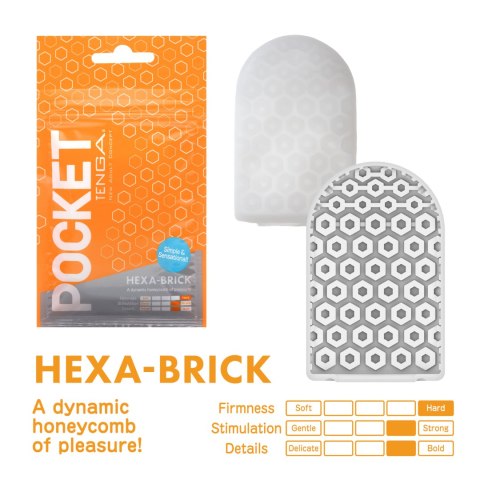 Masturbator kieszonkowy – Tenga Pocket Stroker Hexa-Brick Masturbator kieszonkowy – Tenga Pocket Stroker Hexa-Brick