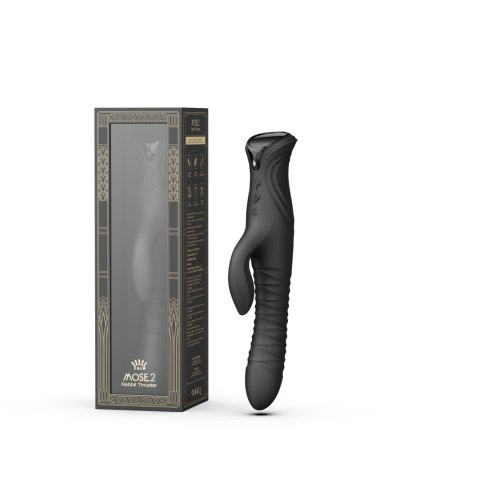Wibrator króliczek z podwójną stymulacją – Zalo Mose 2 (Obsidian Black)