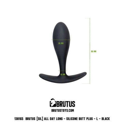 Korek analny – All Day Long Silicone Butt Plug Black L Brutus Korek analny – All Day Long Silicone Butt Plug Black L Brutus