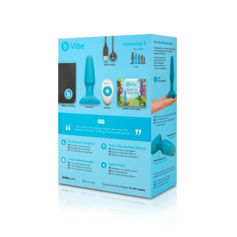 Korek analny wibrujący – b-Vibe Rimming Plug 2 Teal Korek analny wibrujący – b-Vibe Rimming Plug 2 Teal