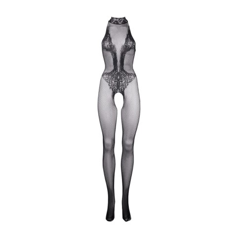 Le Désir Fishnet and Lace Bodystocking Black OS Le Désir Fishnet and Lace Bodystocking Black OS