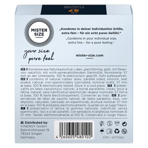 Prezerwatywy Mister Size 57 mm – 3 szt.