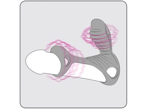 Pierścień Uciskowy na Penisa Gladiator F + LRS Black | Adrien Lastic