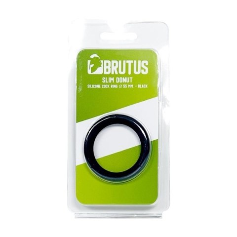 Silikonowy pierścień erekcyjny Brutus Slim Donut Silicone Cock Ring Black 55 mm Silikonowy pierścień erekcyjny Brutus Slim Donut Silicone Cock Ring Black 55 mm