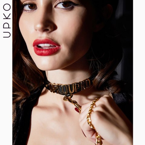 Spersonalizowana obroża skórzana – UPKO Your Name Collection Choker