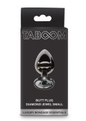 Korek analny z kryształkiem – Taboom Butt Plug Silver S