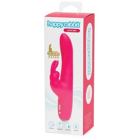 Wibrator króliczek różowy – Happy Rabbit Slimline Curve Rabbit Vibrator Wibrator króliczek różowy – Happy Rabbit Slimline Curve Rabbit Vibrator
