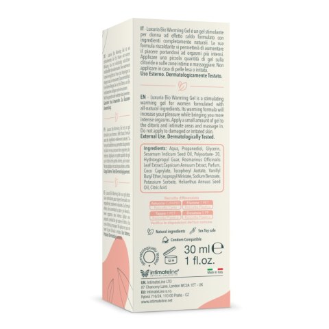 Żel Stymulujący dla Niej Luxuria BIO Warming gel 30 ml
