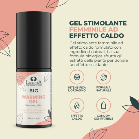 Żel Stymulujący dla Niej Luxuria BIO Warming gel 30 ml
