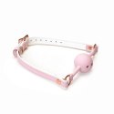 Knebel White & Pink Fairy Goat Leather Ball Gag Liebe Seele