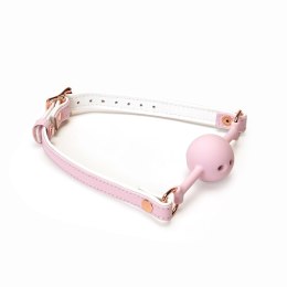 Knebel White & Pink Fairy Goat Leather Ball Gag Liebe Seele