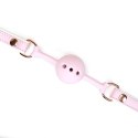 Knebel White & Pink Fairy Goat Leather Ball Gag Liebe Seele