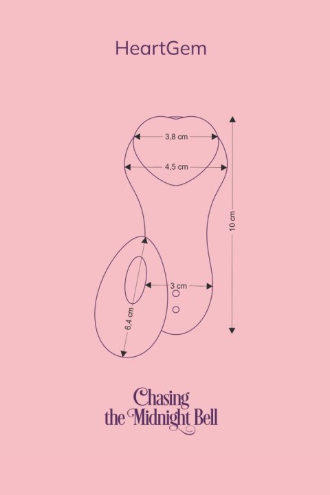 Masażer Damski z Pilotem FairyGasm HeartGem Violet