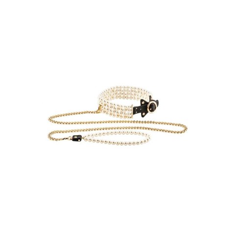 Obroża BDSM Luminious Pearl Leash And Collar Guilty Pleasure Obroża BDSM Luminious Pearl Leash And Collar Guilty Pleasure