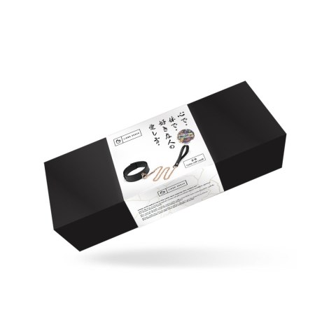 Obróżka Black Organosilicon Collar With Leash Liebe Seele
