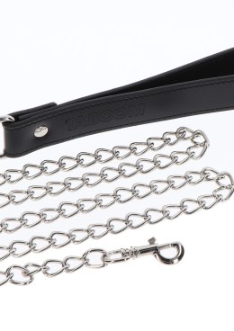 Obróżka Ze Smyczą Elegant Collar And Chain Leash Black Taboom