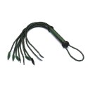 Pejcz Mossy Chic and Black Leather Cat O Nine Tails Whip Liebe Seele