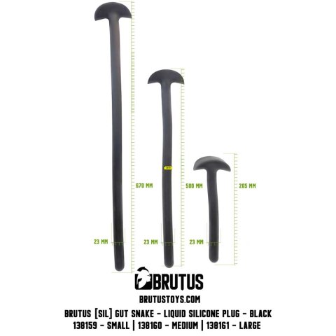 Sonda analna Gut Snake Liquid Silicone Plug Black M Brutus Sonda analna Gut Snake Liquid Silicone Plug Black M Brutus