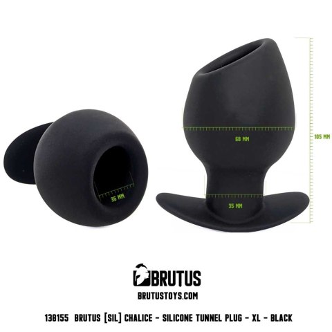 Tunel analny Chalice Silicone Tunnel Plug Black XL Brutus Tunel analny Chalice Silicone Tunnel Plug Black XL Brutus