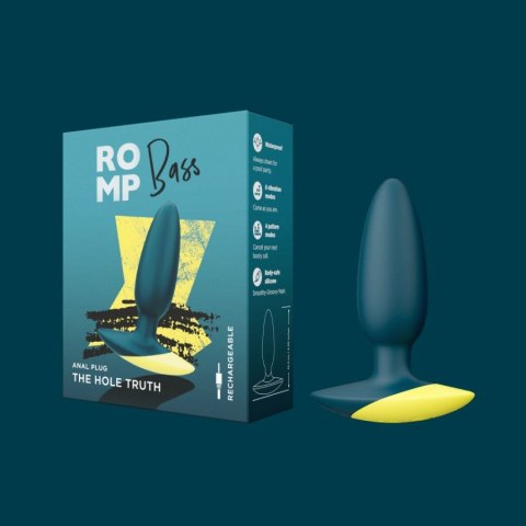Wibrujący korek analny Bass Green Romp Wibrujący korek analny Bass Green Romp