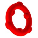 Pierścień erekcyjny [SIL] SPINNER Cockring Red Oxballs