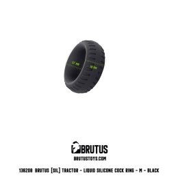Pierścień erekcyjny Tractor Liquid Silicone Cock Ring Black M Brutus