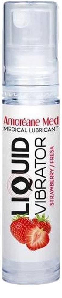 Wibrator w płynie Liquid Vibrator Strawberry 10ml Amoreane