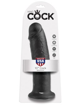10' Cock Dildo Czarne 25Cm King Cock