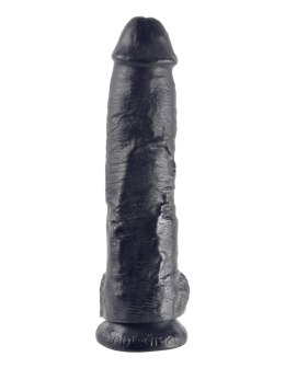 10' Cock With Balls Black Dildo Z Jądrami Czarne 25 Cm King Cock