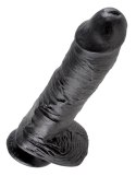 10' Cock With Balls Black Dildo Z Jądrami Czarne 25 Cm King Cock
