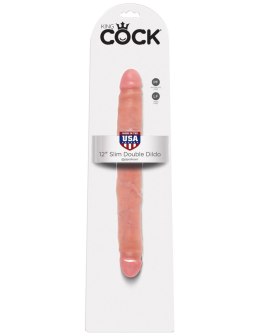 12' Slim Double Dildo Fleshpodwójne Dildo Cieliste 30Cm King Cock