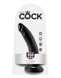7' Cock Black Dildo Czarne 18Cm King Cock