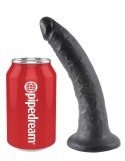 7' Cock Black Dildo Czarne 18Cm King Cock