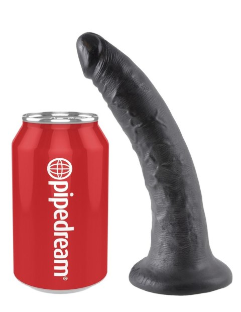 7' Cock Black Dildo Czarne 18Cm King Cock