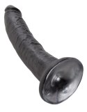 7' Cock Black Dildo Czarne 18Cm King Cock