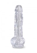 8 Inch Cock With Balls Transparant King Cock