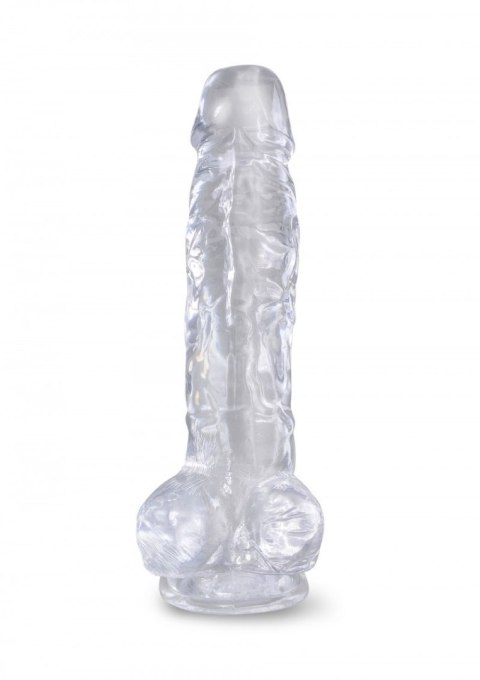 8 Inch Cock With Balls Transparant King Cock