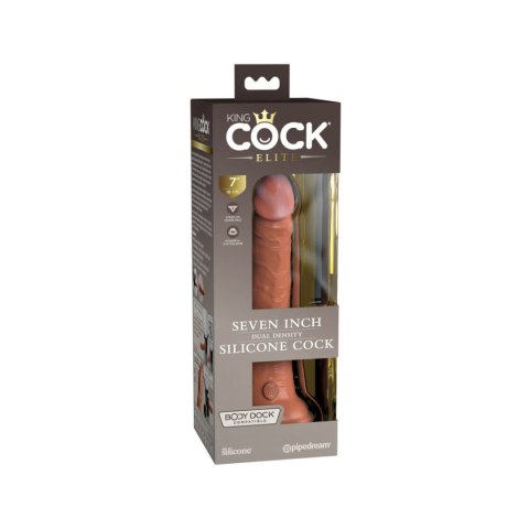 Dildo 18Cm King Cock Elite Dual Density Silicone Cock Tan Pipedream