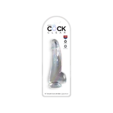 Dildo 19Cm King Cock Clear With Balls Pipedream