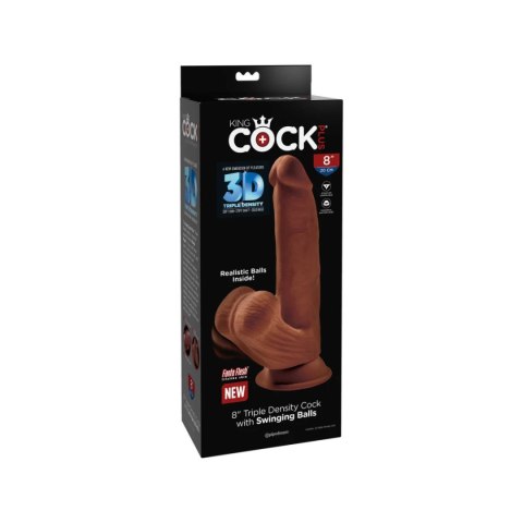 Dildo 20 Cm King Cock Triple Density Cock With Swinging Balls Pipedream