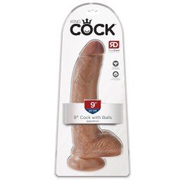 Dildo 23 cm Cock 9 inch w/balls Tan King Cock