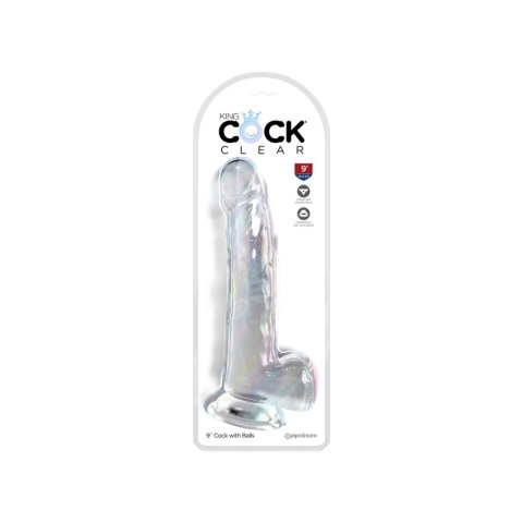 Dildo 23Cm King Cock Clear With Balls Pipedream