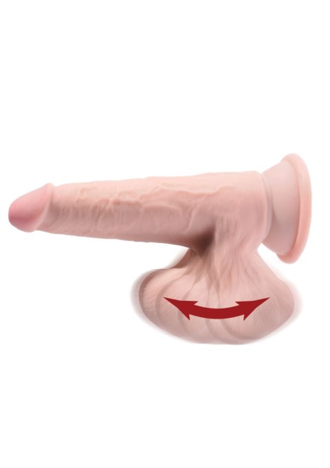 Dildo Z Przyssawką 3D Cock Swinging Balls 8 Inch King Cock